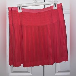 J Crew coral pleated mini skirt